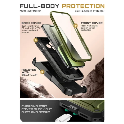 iPhone 17 Pro Max Supcase Ub Pro zöld tok - 3