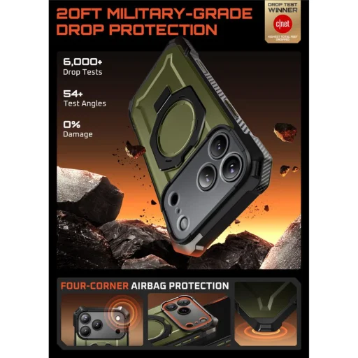 iPhone 17 Pro Max Supcase Ub Grip Mag Magsafe tok zöld - 3
