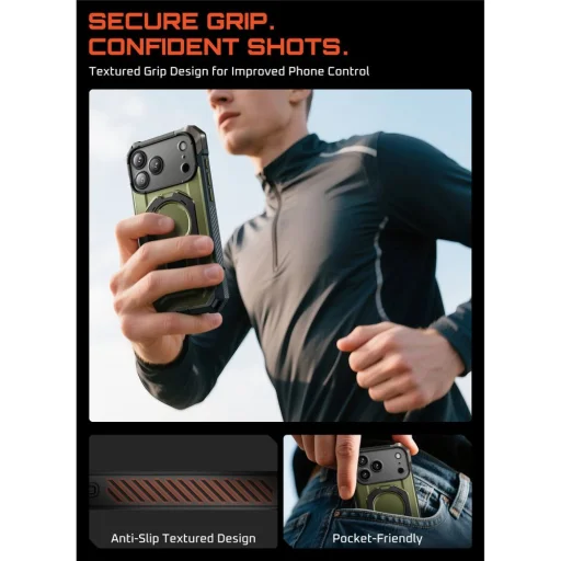 iPhone 17 Pro Max Supcase Ub Grip Mag Magsafe tok zöld - 7