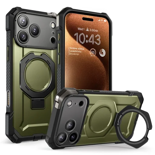 iPhone 17 Pro Max Supcase Ub Grip Mag Magsafe tok zöld - 1