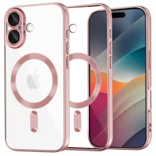 iPhone 17 - Pink Techsuit Luxury Crystal MagSafe tok