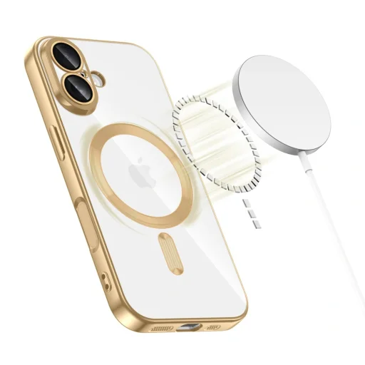 iPhone 17 Gold Techsuit - Luxury Crystal MagSafe tok - 2