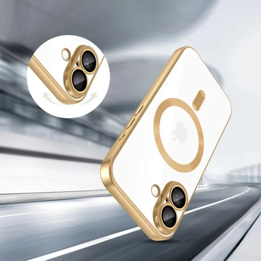 iPhone 17 Gold Techsuit - Luxury Crystal MagSafe tok - 4