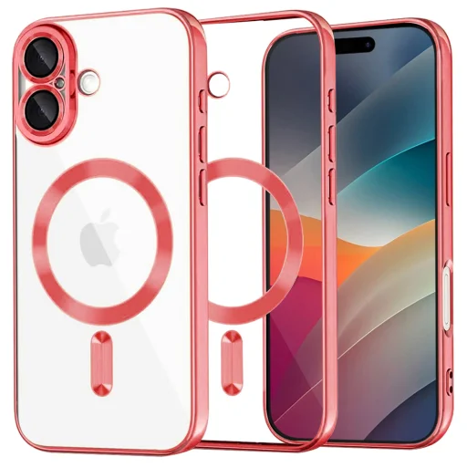 iPhone 17 Techsuit - Luxury Crystal MagSafe - Red tok - 1