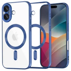 iPhone 17 Deep Blue Techsuit - Luxury Crystal MagSafe tok