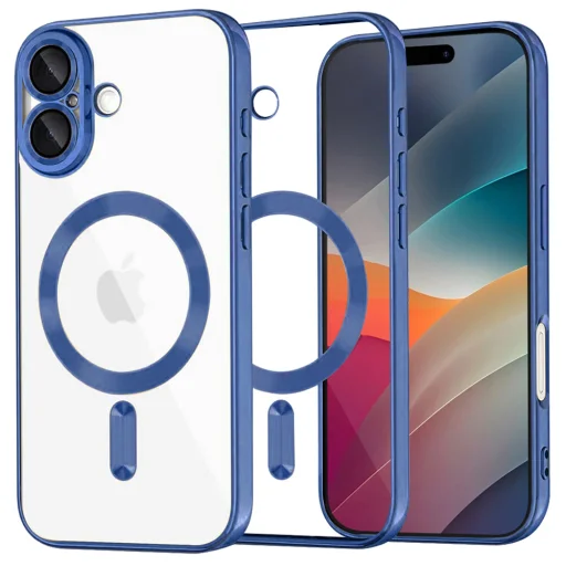 iPhone 17 Deep Blue Techsuit - Luxury Crystal MagSafe tok - 1