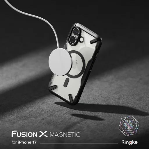 iPhone 17 Fekete Ringke - Fusion X MagSafe tok - 7