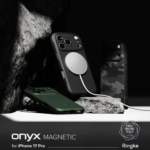 iPhone 17 Pro Max Ringke - Onyx MagSafe - Camo Fekete tok - 5