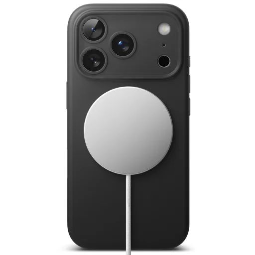 iPhone 17 Pro Max Fekete Ringke Silicone Magnetic MagSafe tok - 5