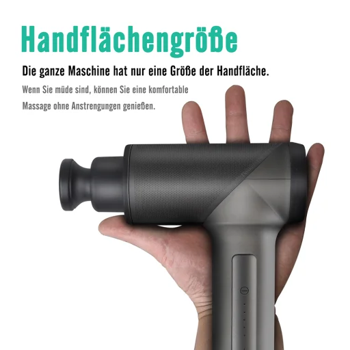 Nekteck Massage Gun (A03-MG01-GYRU) - Vezeték nélküli, 6000mAh, 5 sebességfokozat, 6 cserélhető masszázsfej, 10 perces időzítő - Fekete - 5