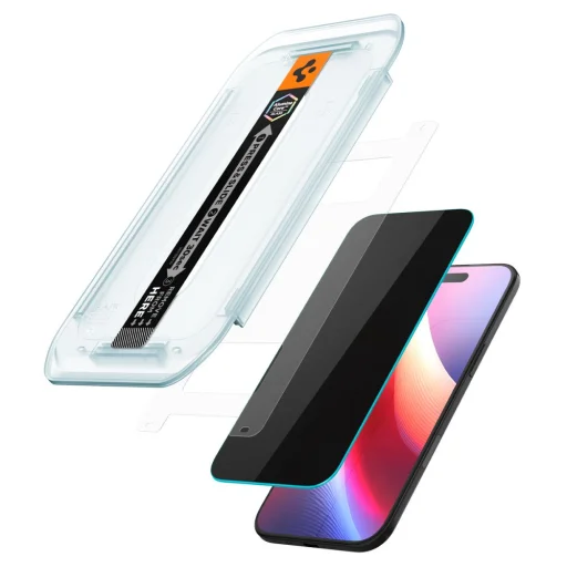 iPhone 17 Air Spigen Glas.tr "Ez Fit" 2-pack privát üvegfólia - 3