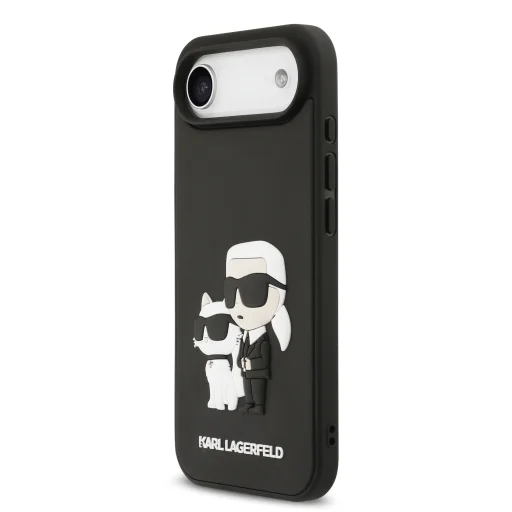  iPhone 17 Air Karl Lagerfeld 3D Gumi Karl és Choupette fekete tok - 2