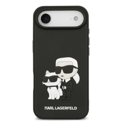  iPhone 17 Air Karl Lagerfeld 3D Gumi Karl és Choupette fekete tok - 3