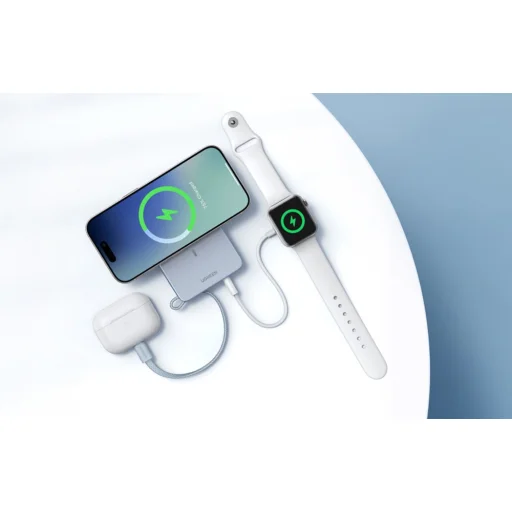 Ugreen MagFlow PB773 Magsafe powerbank 10000mAh, Qi2 25W (Szürke) - 11