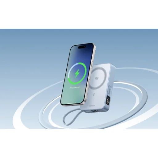 Ugreen MagFlow PB773 Magsafe powerbank 10000mAh, Qi2 25W (Szürke) - 8