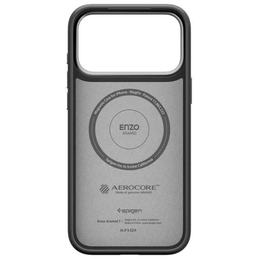 iPhone 17 Pro Spigen Enzo Aramid "T" Mag MagSafe tok Fekete Ezüst - 4
