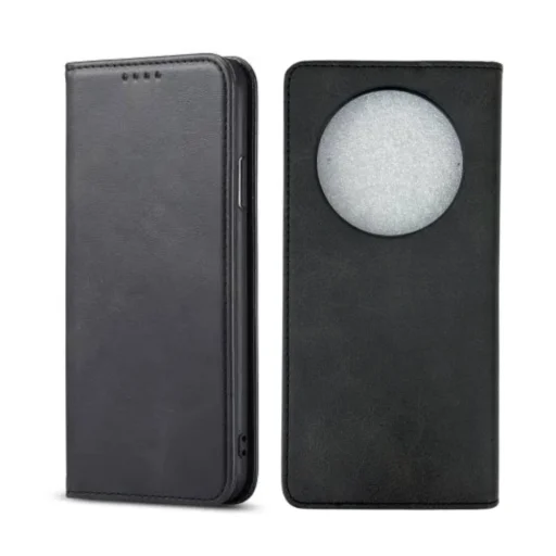 Honor Magic 7 Lite mágneses PU bőr fliptok kártyatartóval fekete Alphajack - 1
