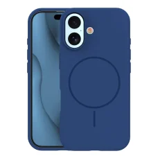 iPhone 17 Silicone Thin Mag sötétkék tok