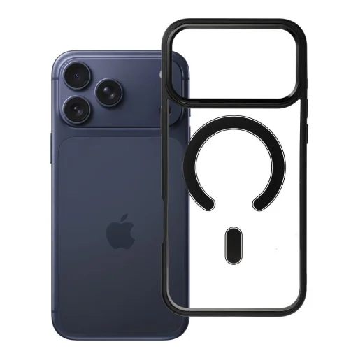 iPhone 17 Pro Max farebné okrajové MagSafe puzdro čierne - 7