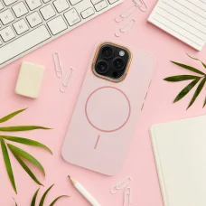 iPhone 17 Air tok FRAME MAG COVER tok MagSafe kompatibilis púder rózsaszín