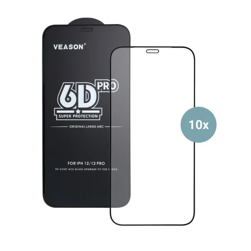 6D Pro Veason üvegfólia (SET 10in1) - Xiaomi Redmi 13C / Poco C65 fekete üvegfólia - 3