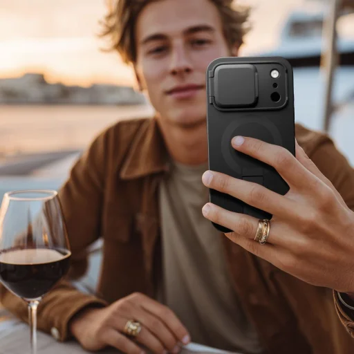 iPhone 17 Pro Tech-protect Kevlar Aura Magsafe fekete tok - 9