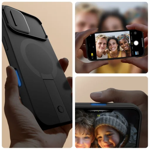 iPhone 17 Tech-protect Kevlar Aura Magsafe tok Fekete - 2