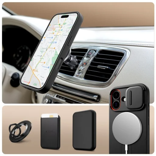 iPhone 17 Tech-protect Kevlar Aura Magsafe tok Fekete - 3