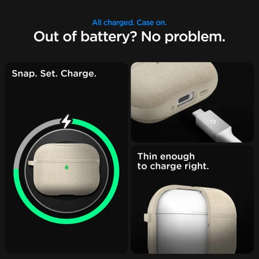 Apple AirPods Pro 3 Spigen Urban Fit Dűne Bézs tok - 14