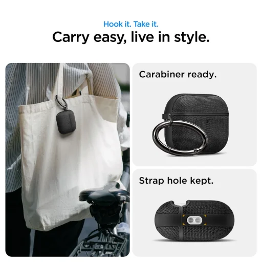 Apple AirPods Pro 3 Spigen Urban Fit tok Fekete, - 12