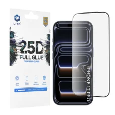 iPhone 17 Pro Fekete Lito 2.5D FullGlue üvegfólia üvegfólia