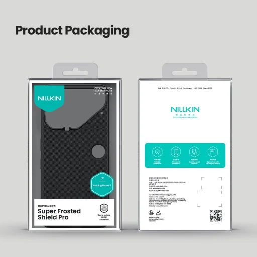  Nothing Phone 3 fekete Nillkin Super Frosted PRO hátlap tok - 7