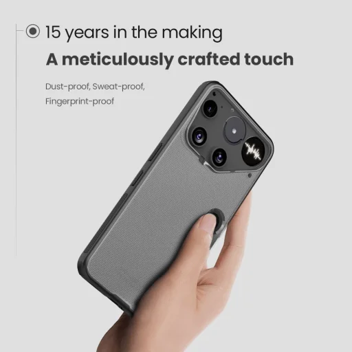  Nothing Phone 3 Átlátszó Fekete Nillkin Super Frosted PRO hátlap tok - 3