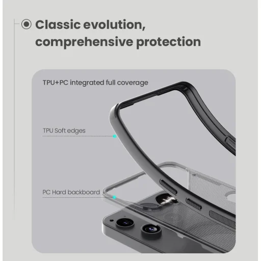  Nothing Phone 3 Átlátszó Fekete Nillkin Super Frosted PRO hátlap tok - 4