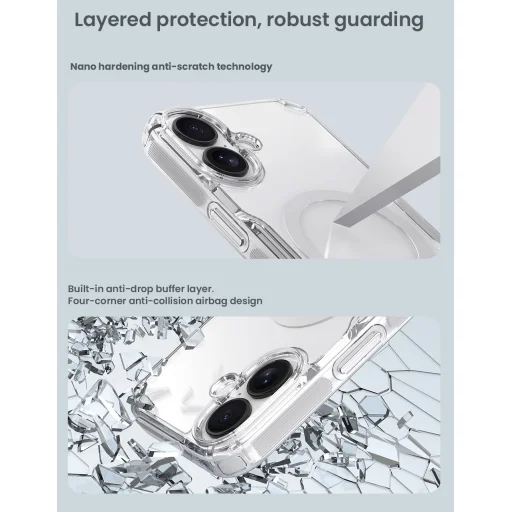  Apple iPhone 17 Átlátszó Nillkin Nature TPU PRO Mágneses tok - 6