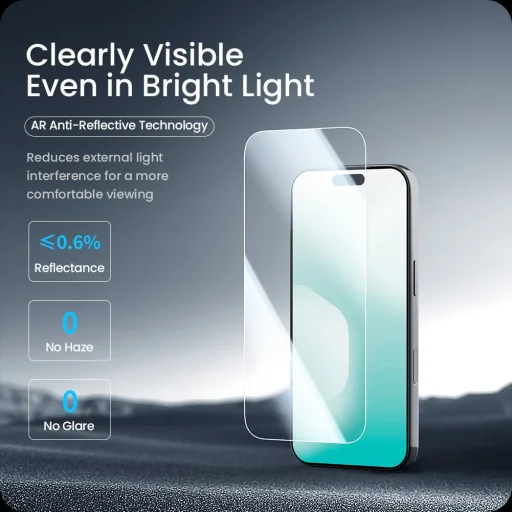  Apple iPhone 17 Pro Max Nillkin Edzett Üveg 0.2mm H+ PRO 2.5D Anti-reflexiós (applikátorral) üvegfólia - 3