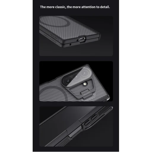  Samsung Galaxy Z Fold 7 Átlátszó Fekete Nillkin CamShield Prop Mágneses Tolltartó Tok - 10