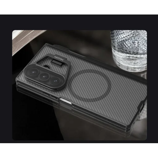  Samsung Galaxy Z Fold 7 Átlátszó Fekete Nillkin CamShield Prop Mágneses Tolltartó Tok - 11