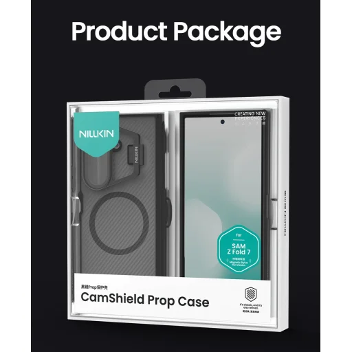  Samsung Galaxy Z Fold 7 Átlátszó Fekete Nillkin CamShield Prop Mágneses Tolltartó Tok - 12