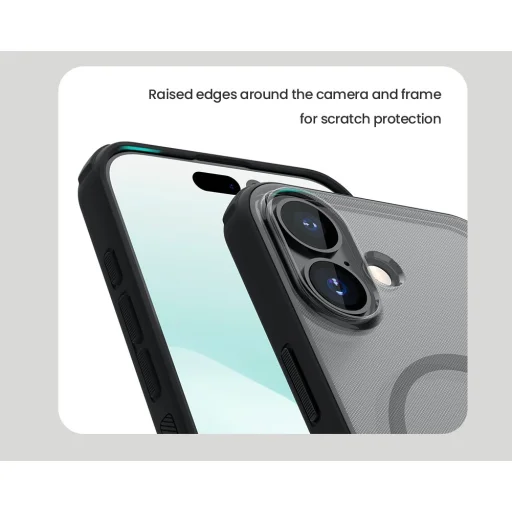  Apple iPhone 17 Fekete Átlátszó Nillkin Super Frosted PRO Mágneses Tok - 7