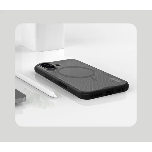  Apple iPhone 17 Fekete Átlátszó Nillkin Super Frosted PRO Mágneses Tok - 8