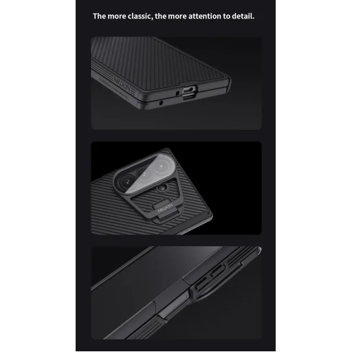  Samsung Galaxy Z Fold 7 Fekete Nillkin CamShield Prop (Átlátszó Lencsetakaró) tok - 7