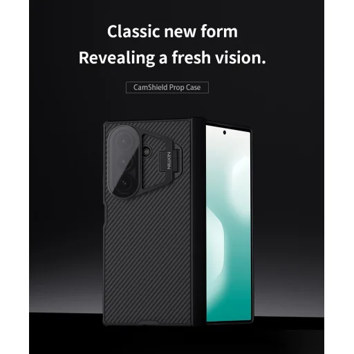  Samsung Galaxy Z Fold 7 Fekete Nillkin CamShield Prop (Átlátszó Lencsetakaró) tok - 5