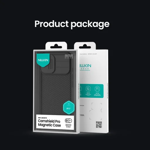  Apple iPhone 17 Fekete Nillkin CamShield Mágneses Kemény tok Magsafe - 10