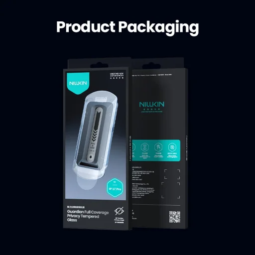 Apple iPhone 17 Pro Fekete Nillkin Edzett Üveg 0.25mm Guardian 2.5D (felhelyezővel) üvegfólia - 6