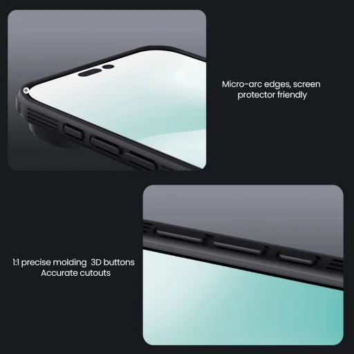 iPhone 17 Air Fekete Nillkin CamShield PRO Mágneses Kemény tok magsafe - 8