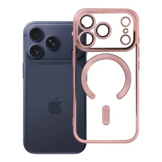 Electro Mag Cover puzdro kompatibilné s MagSafe pre iPhone 17 Pro / 18 Pro, ružovozlaté
