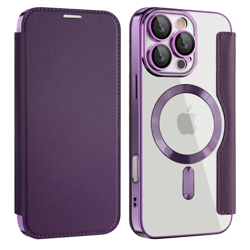 Samsung Galaxy A17 5G Techsuit SmartMag Book Case - Purple tok - 1
