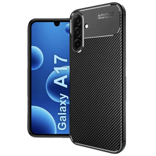 Samsung Galaxy A17 5G Techsuit - CarbonFiber - Fekete tok - 1