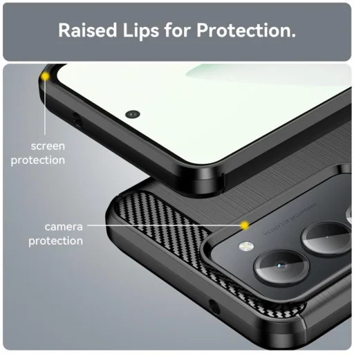 Xiaomi Redmi 15 4G Fekete Techsuit - Carbon Silicone tok - 2